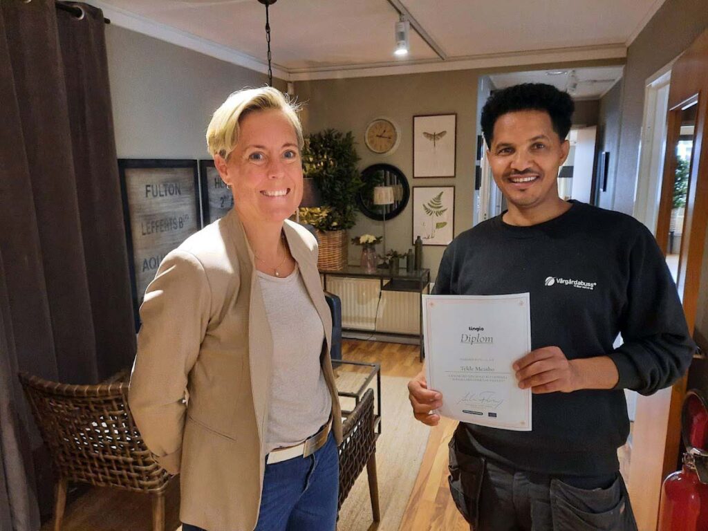 Kristina Johansson och Tekle Measho, Vårgårdabuss